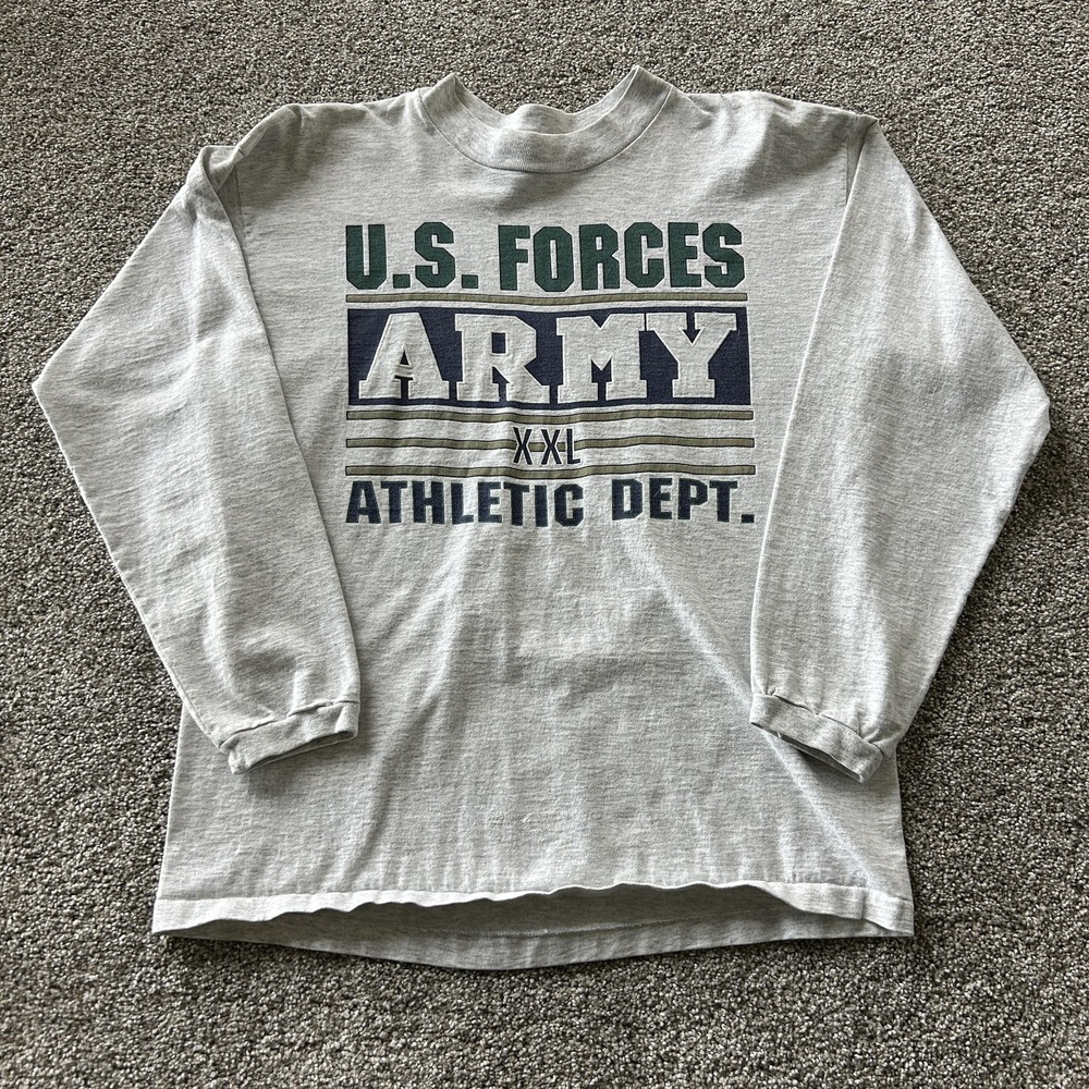 Vintage Galt Sand U.S. Forces Army Sweatshirt Mens Medium Gray Athletic Crewneck